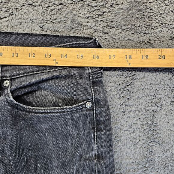 Levis 514 Jeans Men Size 32x34 Black Denim Straight Leg Zip Fly‎ - Picture 3 of 11